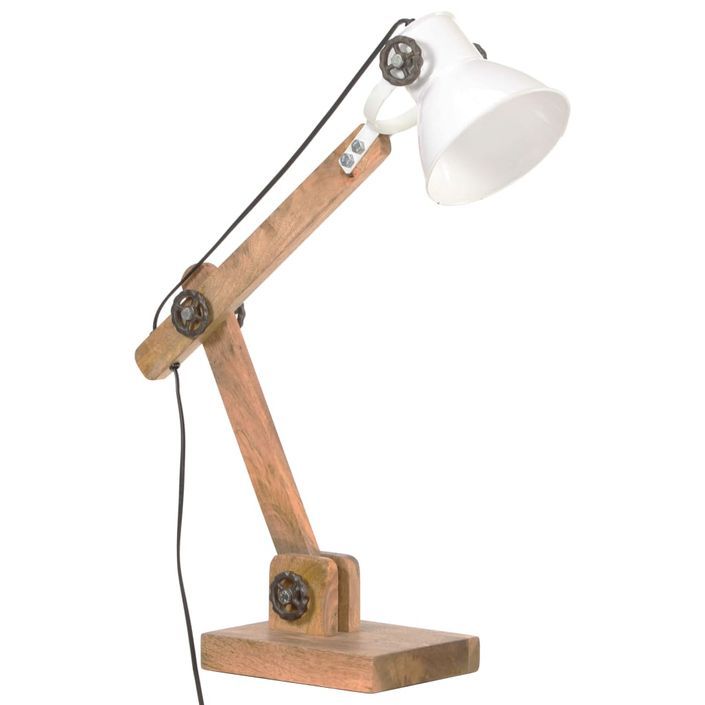 Lampe de bureau industrielle Blanc Rond 58x18x90 cm E27 - Photo n°2