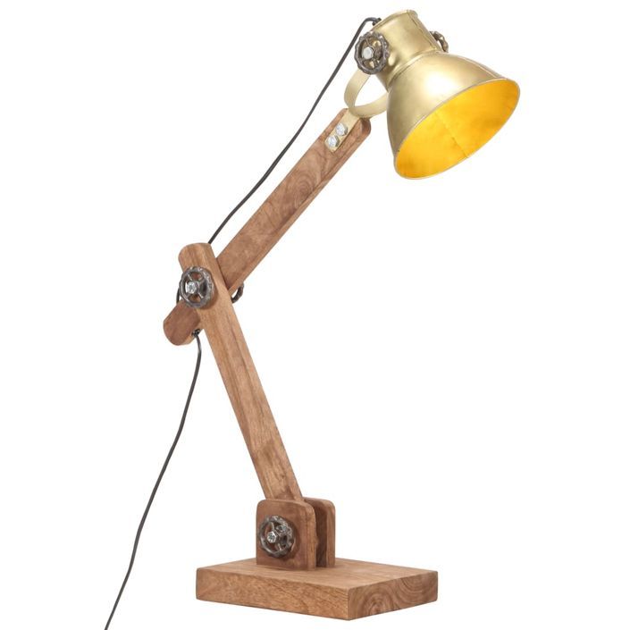 Lampe de bureau industrielle Laiton Rond 58x18x90 cm E27 - Photo n°1