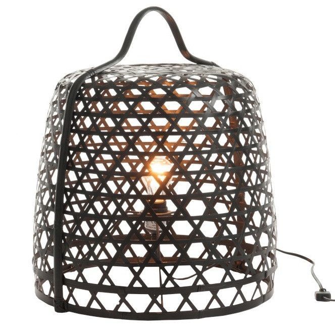 Lampe de table bambou noir Cintee - Photo n°2