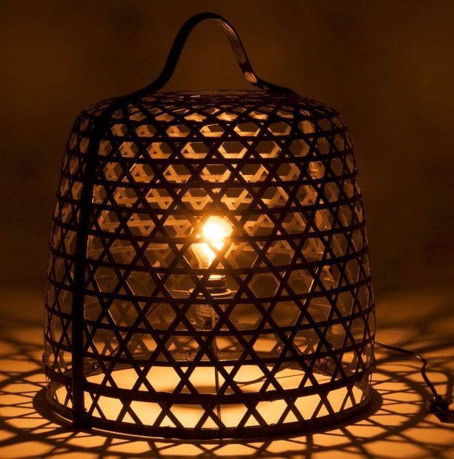 Lampe de table bambou noir Cintee - Photo n°3