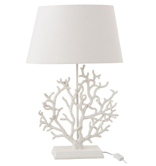 Lampe de table corail résine blanche Ettis - Lot de 2 - Photo n°1