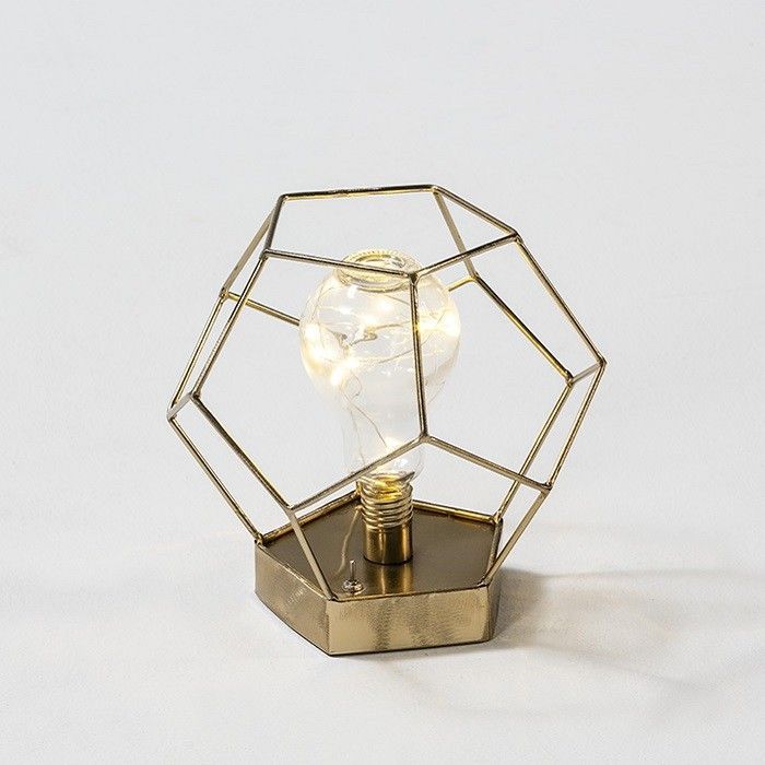 Lampe de table métal doré Charme 21 - Photo n°1
