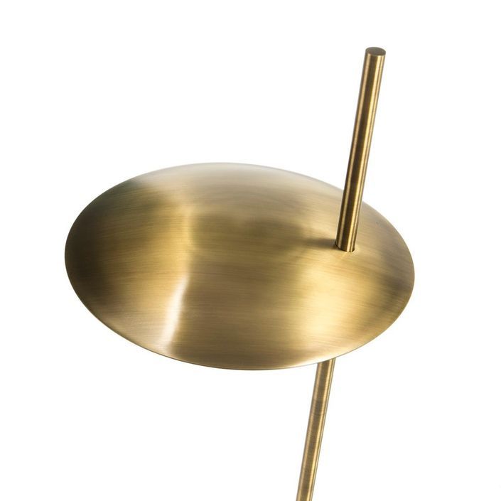 Lampe de table métal doré et pied marbre blanc Ticipa - Photo n°3
