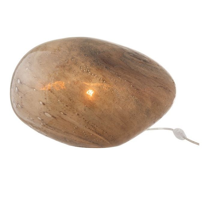 Lampe de table ovale verre marron Nissy - Photo n°2