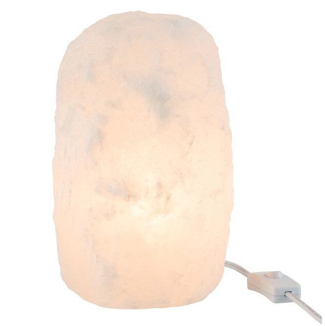Lampe de table pierre de sel blanche Liray - Lot de 2 - Photo n°1
