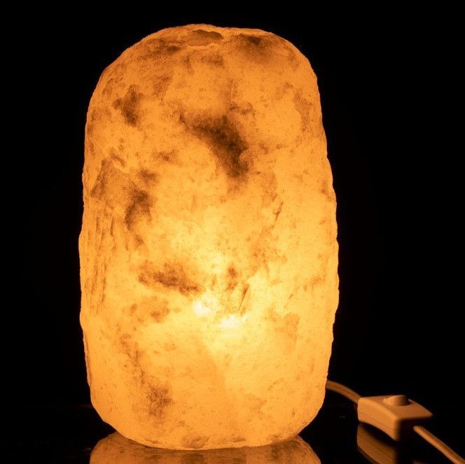 Lampe de table pierre de sel blanche Liray - Lot de 2 - Photo n°3