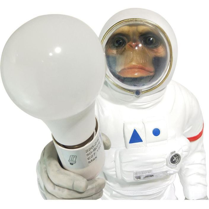 Lampe de table singe astronaute polyrésine blanche Ewton - Photo n°3