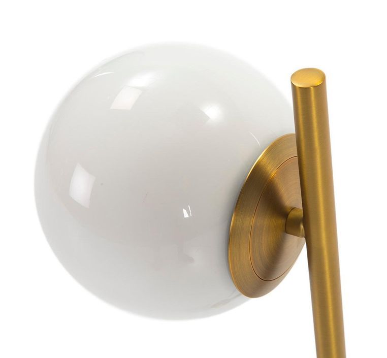 Lampe de table verre blanc et pied métal doré Acippo - Photo n°3