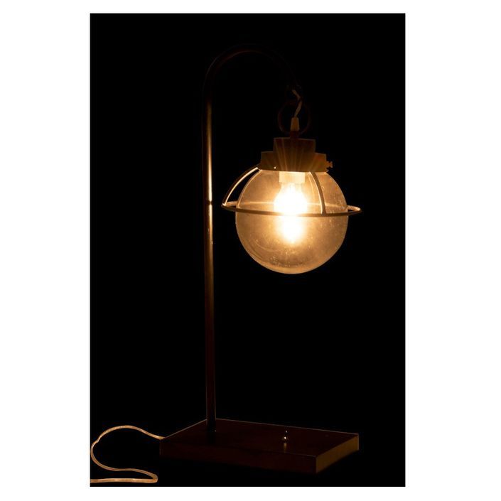 Lampe de table verre et pied métal noir Bothar - Lot de 2 - Photo n°3