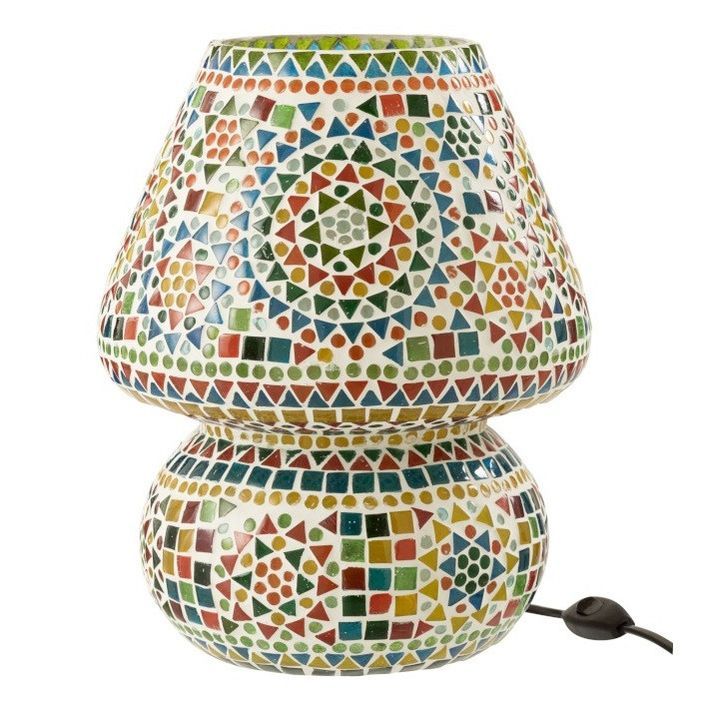 Lampe de table verre multicolore Veeda H 30 cm - Photo n°1