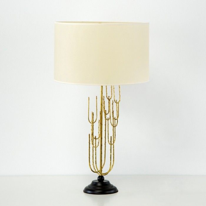 Lampe métal doré Mania H 50 cm - Photo n°1