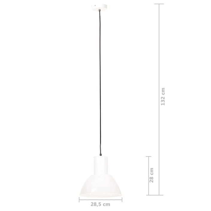 Lampe suspendue 25 W Blanc Rond 28,5 cm E27 - Photo n°9