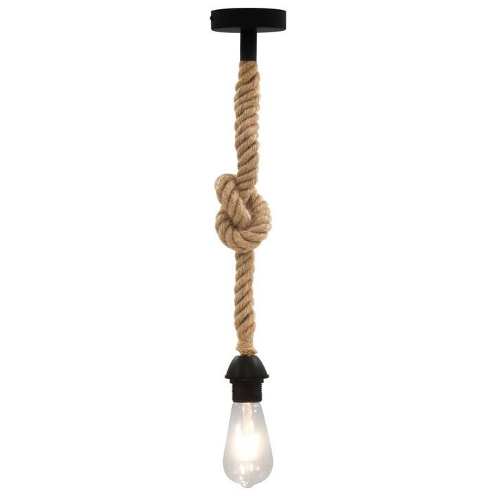Lampe suspendue avec fil recouvert de corde E27 - Photo n°1