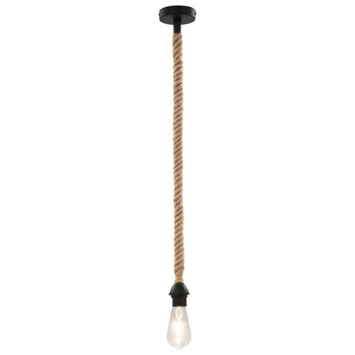 Lampe suspendue avec fil recouvert de corde E27 - Photo n°3