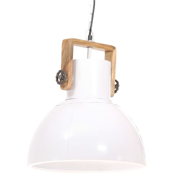 Lampe suspendue industrielle 25 W Blanc Rond 40 cm E27 - Photo n°3