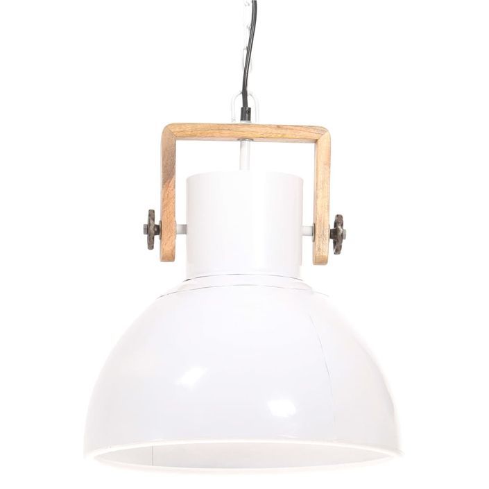Lampe suspendue industrielle 25 W Blanc Rond 40 cm E27 - Photo n°4