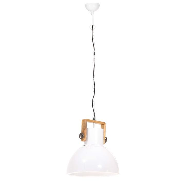 Lampe suspendue industrielle 25 W Blanc Rond 40 cm E27 - Photo n°6