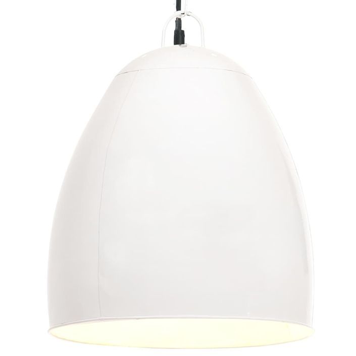 Lampe suspendue industrielle 25 W Blanc Rond 42 cm E27 - Photo n°1