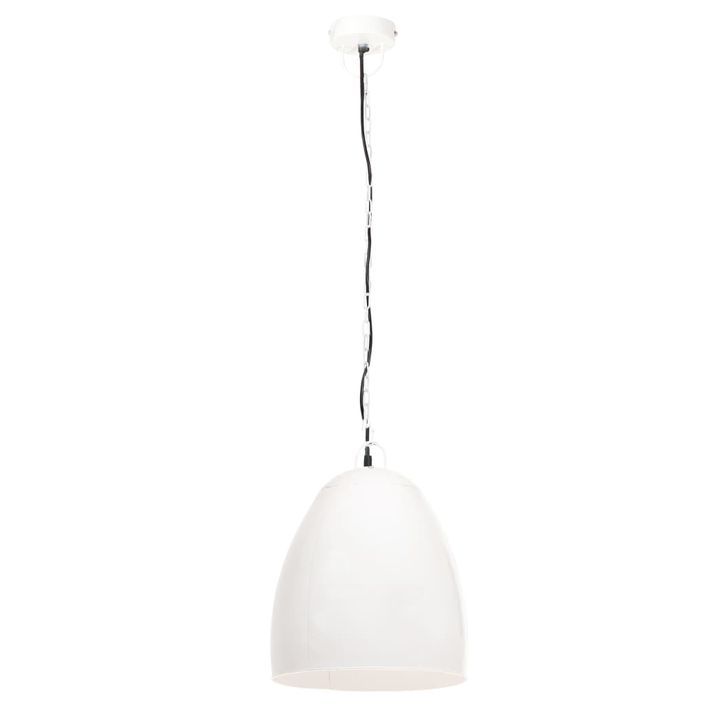 Lampe suspendue industrielle 25 W Blanc Rond 42 cm E27 - Photo n°3
