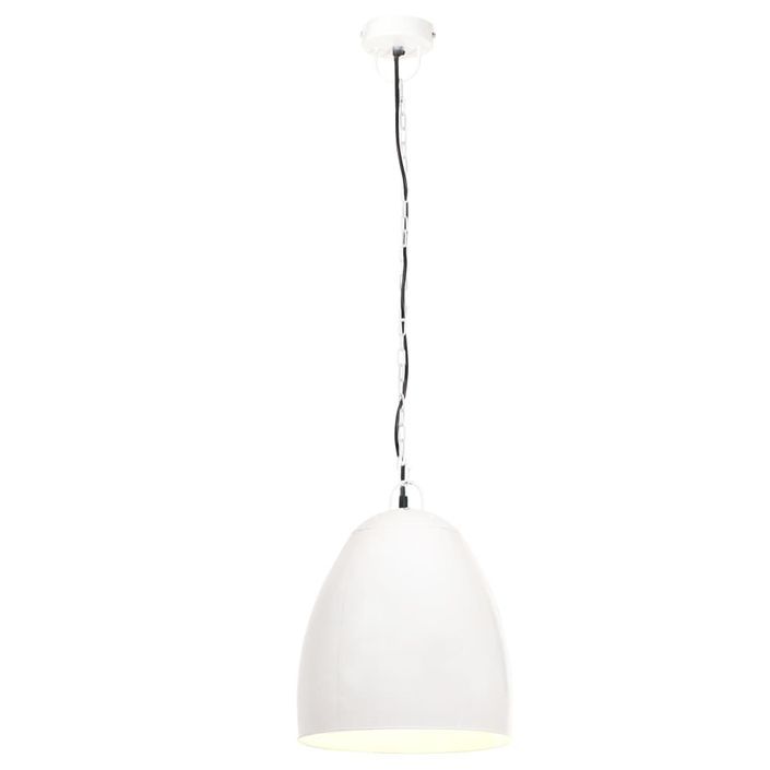 Lampe suspendue industrielle 25 W Blanc Rond 42 cm E27 - Photo n°4