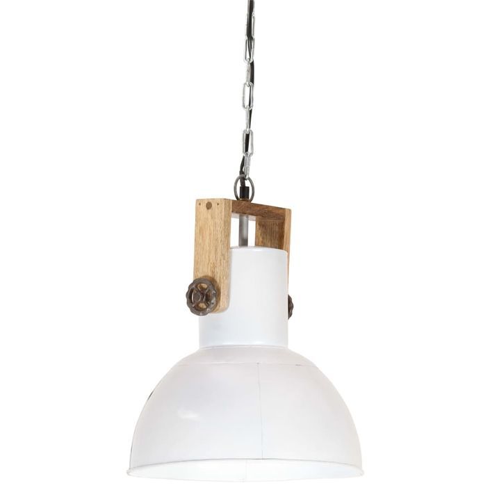 Lampe suspendue industrielle 25 W Blanc Rond Manguier 32 cm E27 - Photo n°3