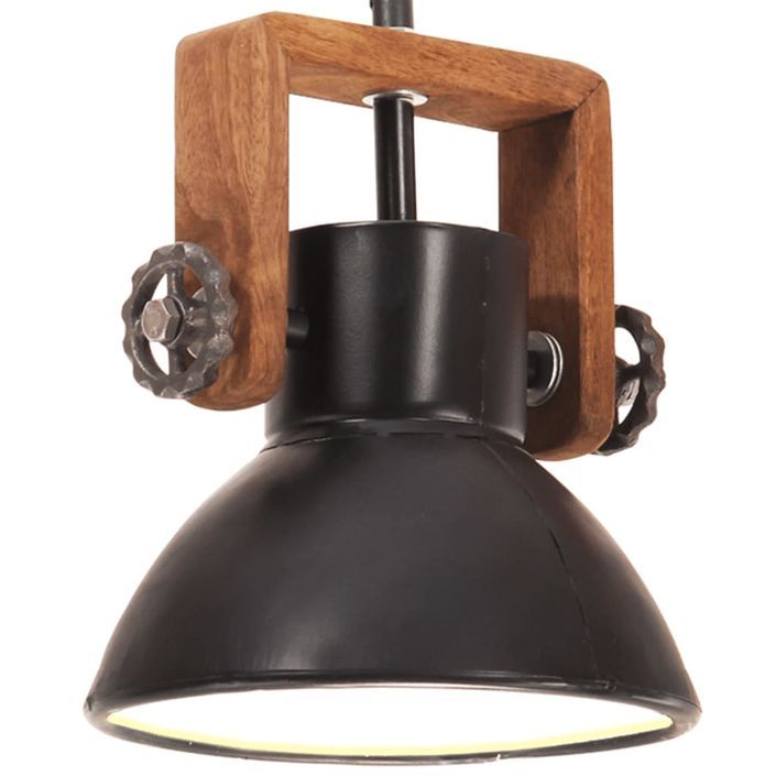 Lampe suspendue industrielle 25 W Noir Rond 19 cm E27 - Photo n°1