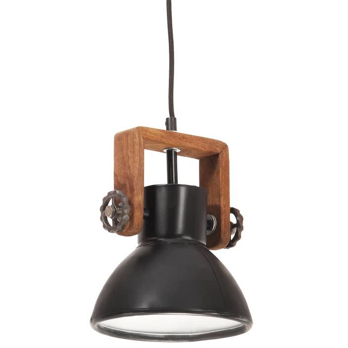 Lampe suspendue industrielle 25 W Noir Rond 19 cm E27 - Photo n°2