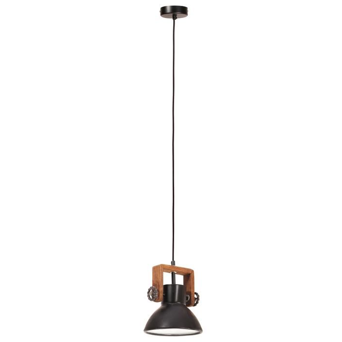 Lampe suspendue industrielle 25 W Noir Rond 19 cm E27 - Photo n°4