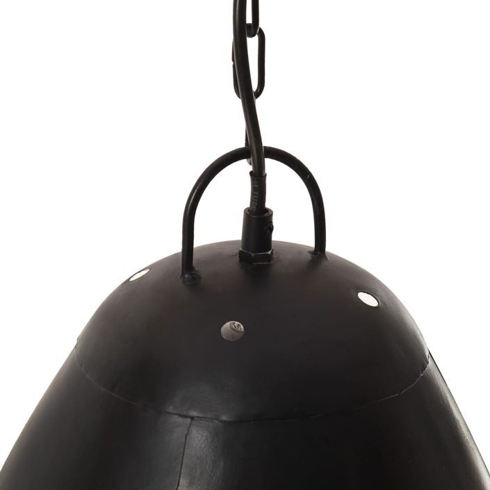 Lampe suspendue industrielle 25 W Noir Rond 32 cm E27 - Photo n°7