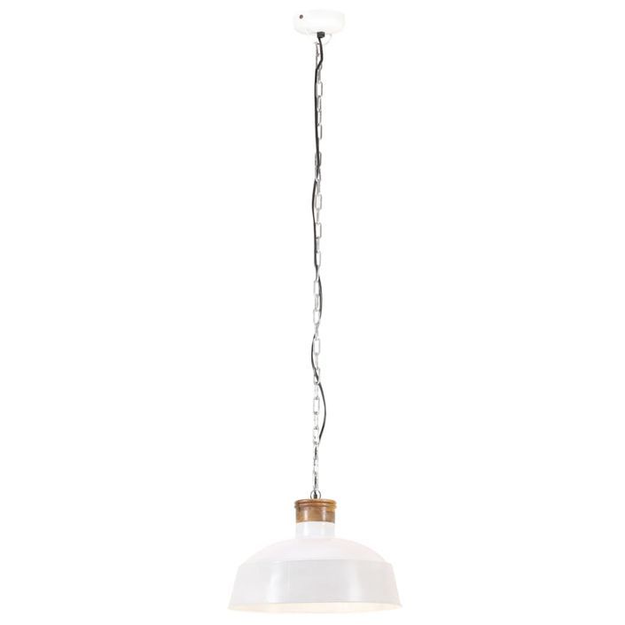 Lampe suspendue industrielle 42 cm Blanc E27 - Photo n°4