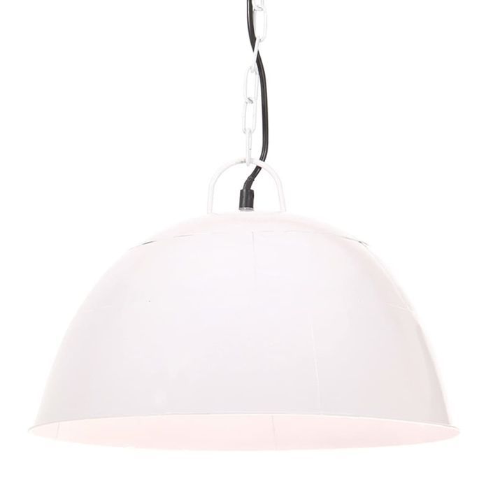 Lampe suspendue industrielle vintage 25 W Blanc Rond 41 cm E27 - Photo n°1