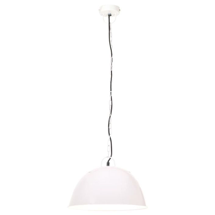 Lampe suspendue industrielle vintage 25 W Blanc Rond 41 cm E27 - Photo n°4