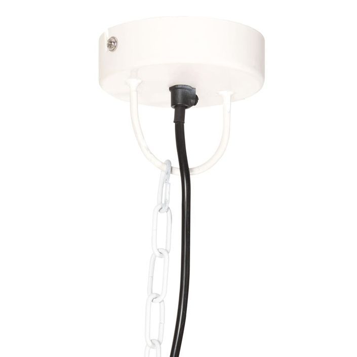Lampe suspendue industrielle vintage 25 W Blanc Rond 41 cm E27 - Photo n°5