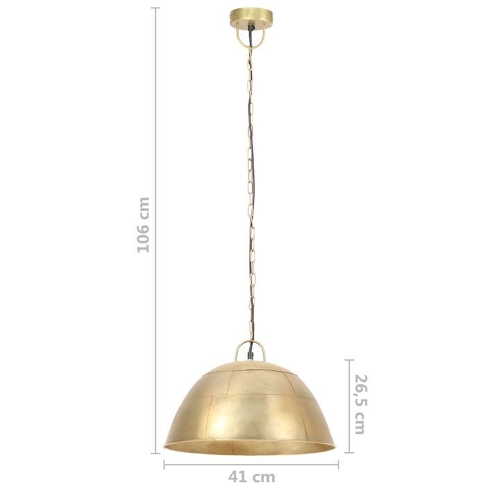 Lampe suspendue industrielle vintage 25 W Laiton Rond 41 cm E27 - Photo n°11
