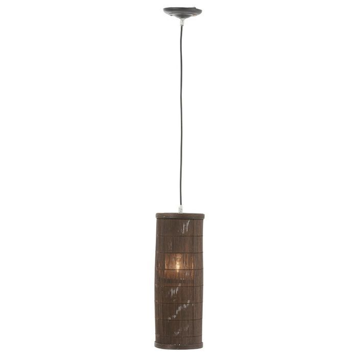 Lampe suspension bambou foncé Cintee H 42 cm - Photo n°2