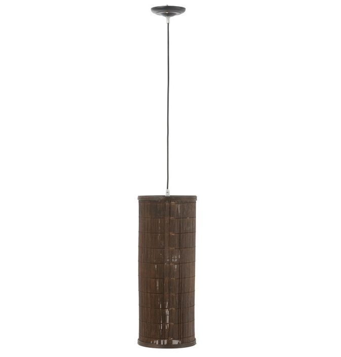 Lampe suspension bambou foncé Cintee H 52 cm - Photo n°1