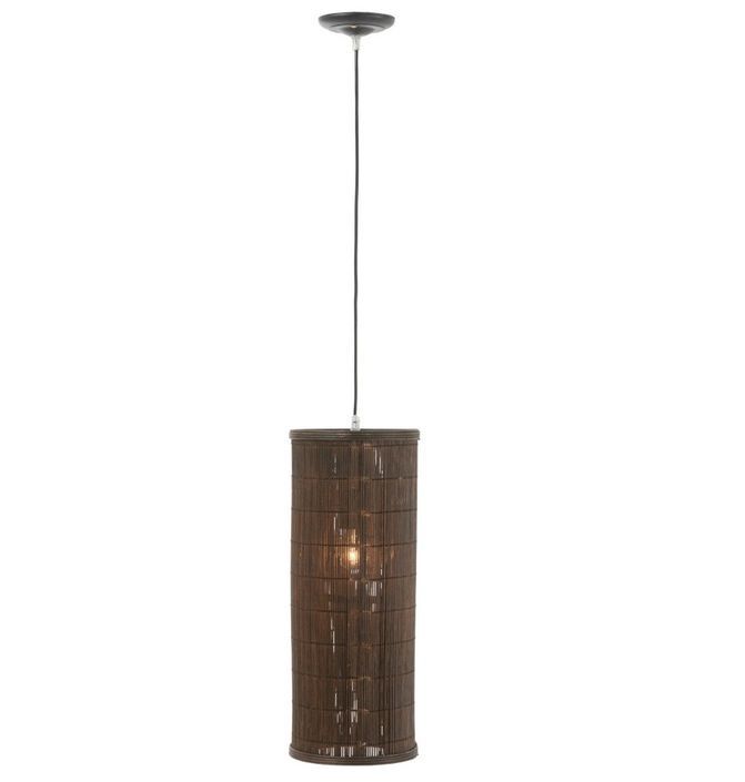 Lampe suspension bambou foncé Cintee H 52 cm - Photo n°2