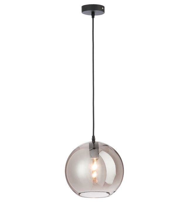 Lampe suspension boule verre argenté Liath H 210 cm - Photo n°2