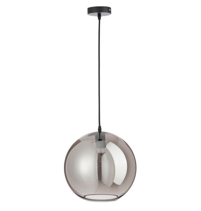 Lampe suspension boule verre argenté Liath H 270 cm - Photo n°1