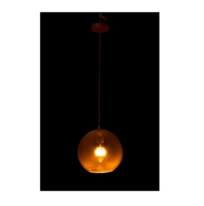 Lampe suspension boule verre doré Narsh 26 cm - Photo n°3