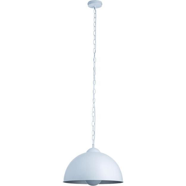 Lampe suspension métal blanc Fola D 40 cm - Photo n°1