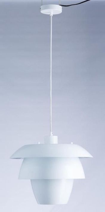 Lampe suspension métal blanc Ida 38 cm - Photo n°2