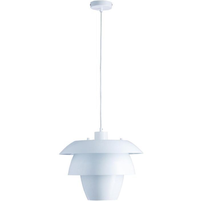 Lampe suspension métal blanc Ida 38 cm - Photo n°1