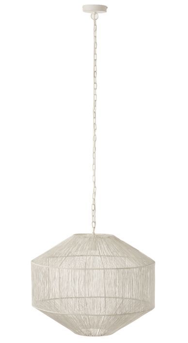 Lampe suspension métal blanc Sammy H 150 cm - Photo n°1