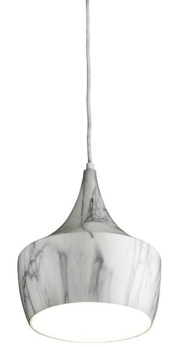 Lampe suspension métal effet marbre Satry 19 cm - Photo n°3