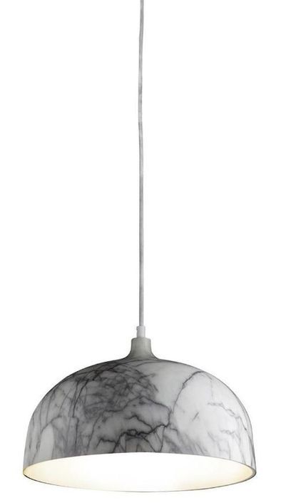 Lampe suspension métal effet marbre Satry 30 cm - Photo n°3