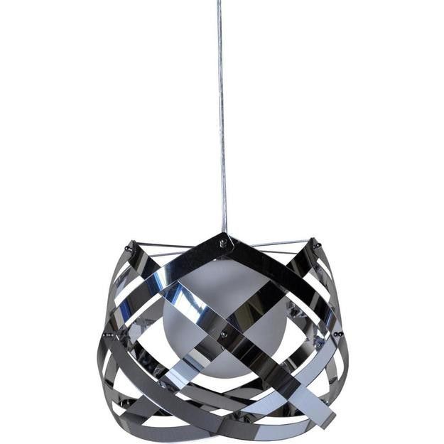 Lampe suspension métal gris chromé Turnas - Photo n°1