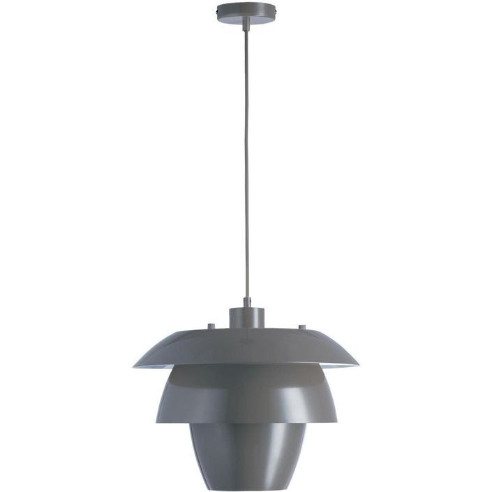 Lampe suspension métal gris Ida 38 cm - Photo n°1