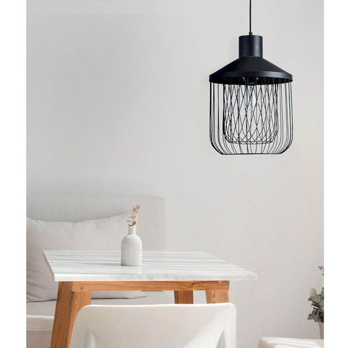 Lampe suspension métal noir Egia - Photo n°3