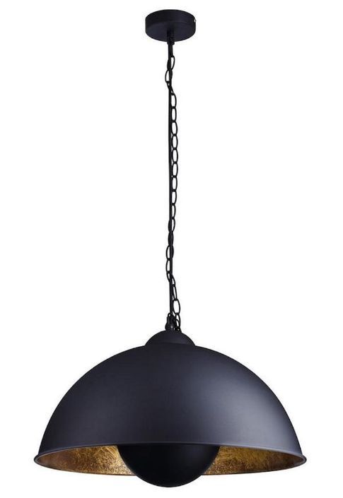 Lampe suspension métal noir intérieur doré Fola D 40 cm - Photo n°1